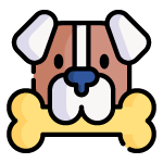 dog with bone